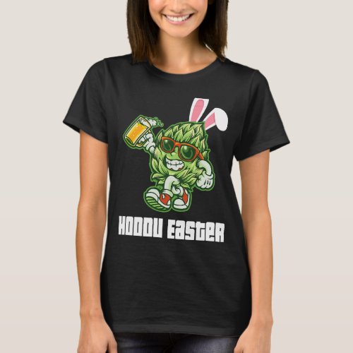 Beer Funny Hoppy Easter Beer Brewing Hops Bunny Ea T_Shirt