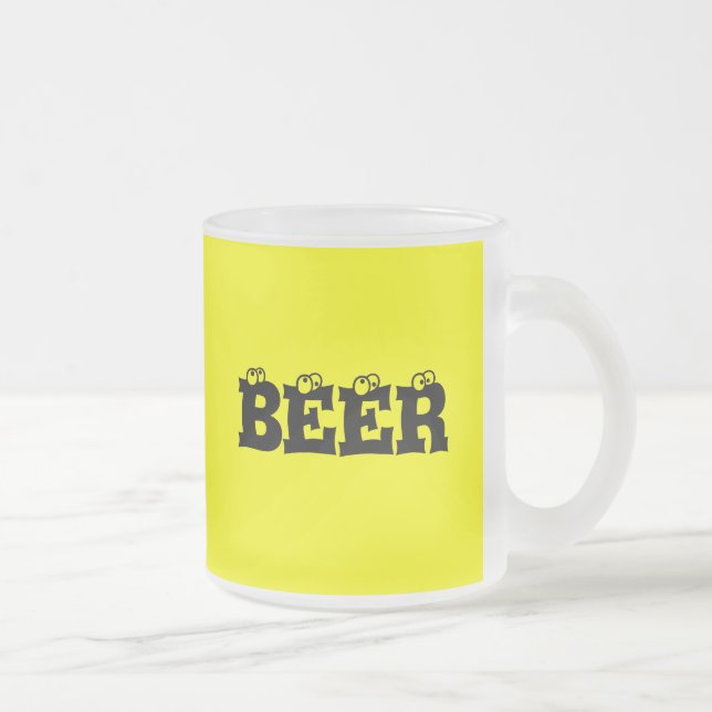 BEER GIFT FROSTED GLASS COFFEE MUG (Right)