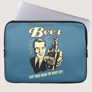 Beer: Give Your Brain the Night Off Laptop Sleeve