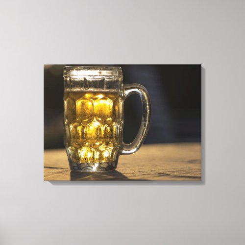 Beer glass beverage close up India Canvas Print