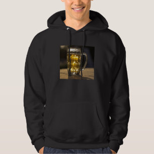Beer glass beverage close up, India Hoodie