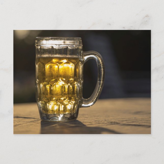 Beer glass beverage close up, India Postcard (Front)