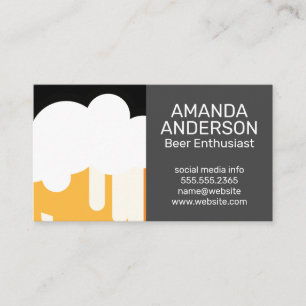 Beer Glass Brewery Business Card