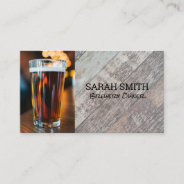 Beer Glass | Brewery | Rustic Business Card at Zazzle