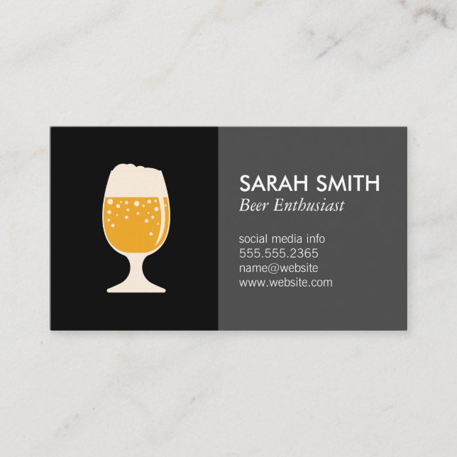 Beer Glass Business Card (Front)