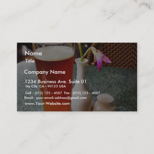 Beer Glass Business Card Template