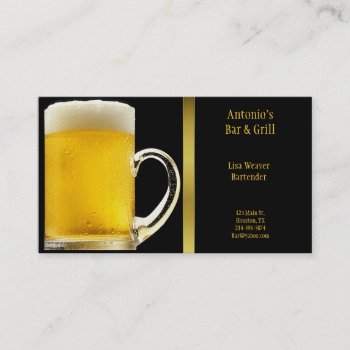 Beer Glass Business Card by queensbusinesscards at Zazzle