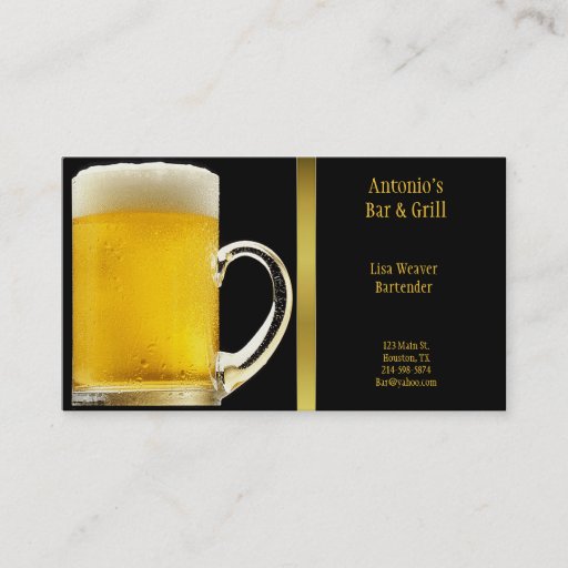 Customizable Beer Glass Business Card