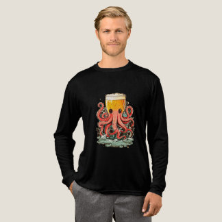 Beer Glass Head Octopus Graphic Tee