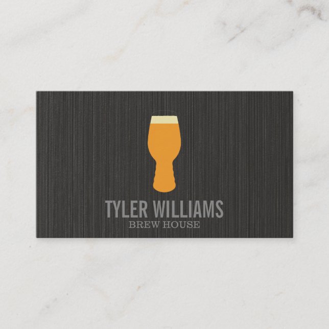 Beer Glass Logo Business Card (Front)