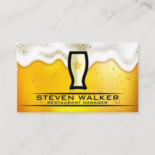 Beer Glass Logo  Froth Appointment Card