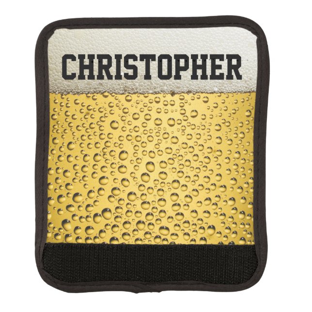 Beer Glass Personalize Luggage Handle Wrap (Front)
