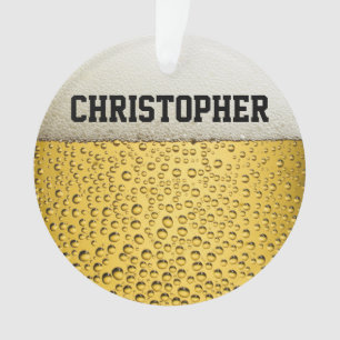 Beer Glass Personalize Ornament
