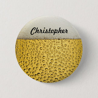 Beer Glass Personalize Photo Pinback Button