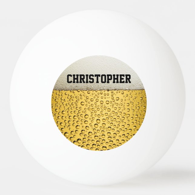Beer Glass Personalize Ping-Pong Ball (Front)