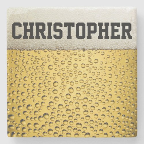 Beer Glass Personalize Stone Coaster