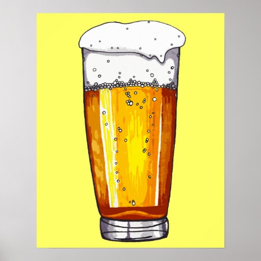 Beer Glass Poster | Zazzle