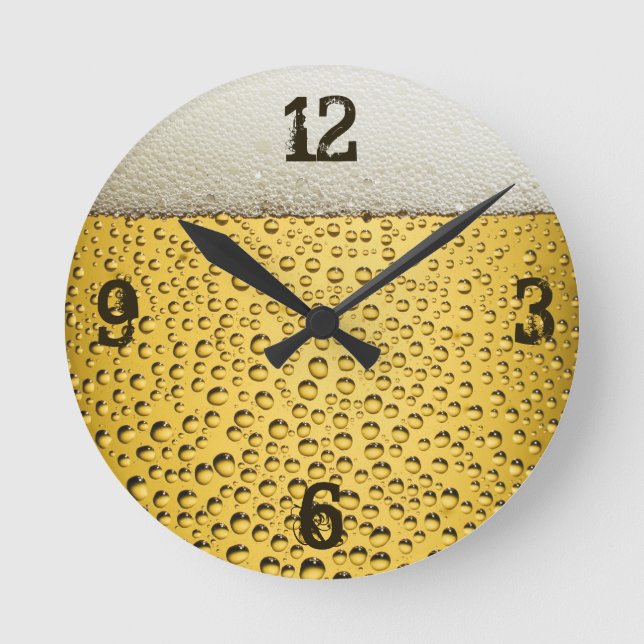 Beer Glass Round Clock (Front)