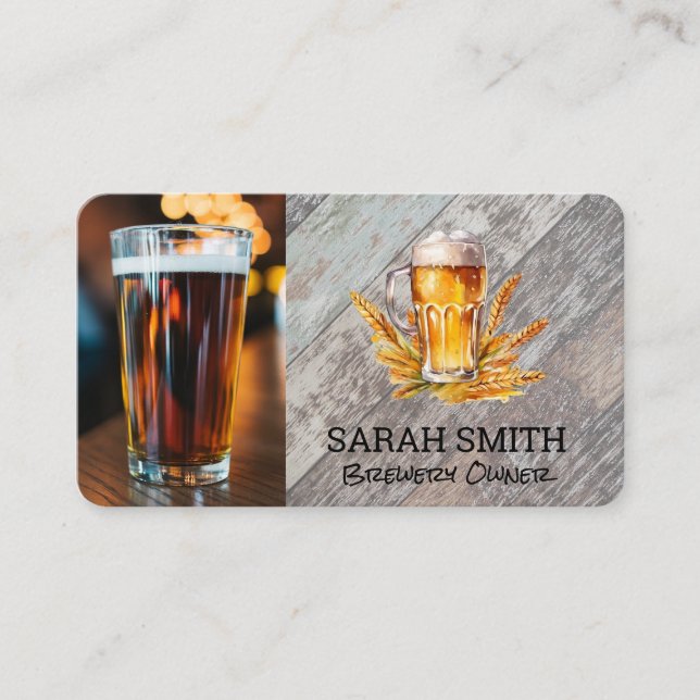 Beer Glass | Wheat | Brewery Business Card (Front)