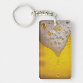 Beer Glass with Bubbles and Foam Keychain