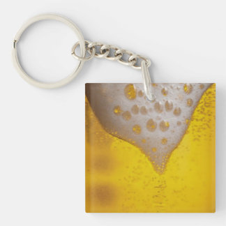 Beer Glass with Bubbles and Foam Keychain