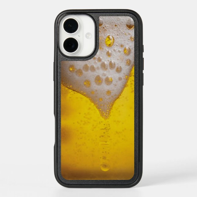 Beer Glass with Bubbles and Foam Otterbox iPhone Case (Back)