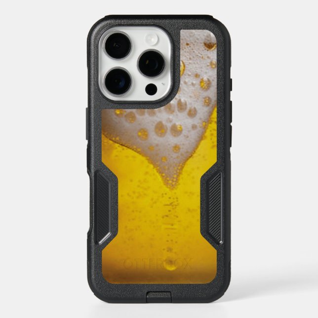 Beer Glass with Bubbles and Foam Otterbox iPhone Case (Back)