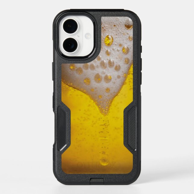 Beer Glass with Bubbles and Foam Otterbox iPhone Case (Back)