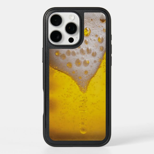 Beer Glass with Bubbles and Foam Otterbox iPhone Case (Back)