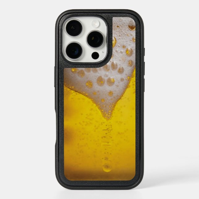 Beer Glass with Bubbles and Foam Otterbox iPhone Case (Back)