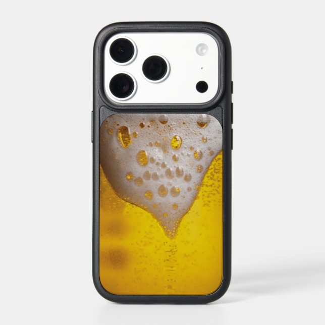 Beer Glass with Bubbles and Foam Otterbox iPhone Case (Back)