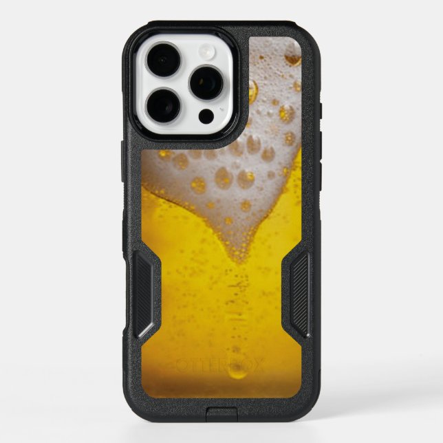 Beer Glass with Bubbles and Foam Otterbox iPhone Case (Back)