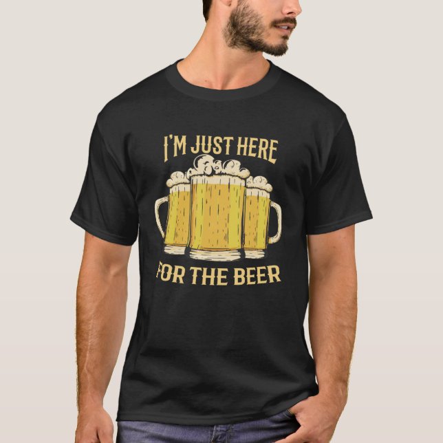 beer glasses beer drinker saying for women and men T-Shirt (Front)