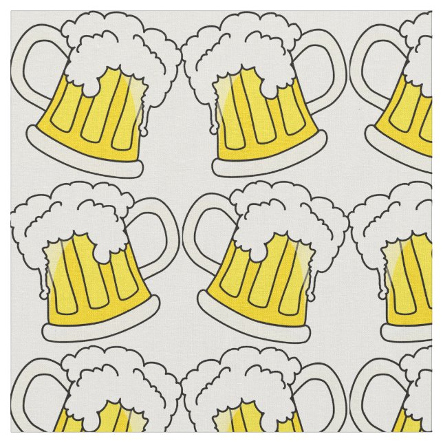 Beer Glasses Brewery Modern Cute Mug Template Fabric (Close Up)