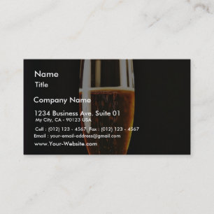 Beer Glasses Bubbles Business Card