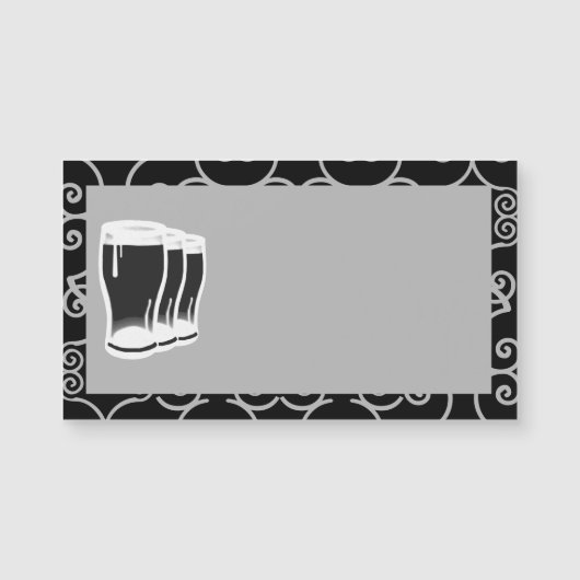 Beer Glasses Business Card Magnet blank (Front)