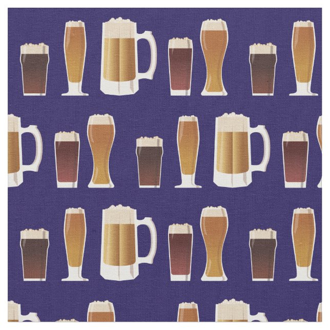 Beer Glasses Cute Bar Alcohol Men's Fabric (Close Up)