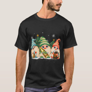 Beer Gnomes Drinking Beer Xmas Santa Drinkers Ugly T-Shirt