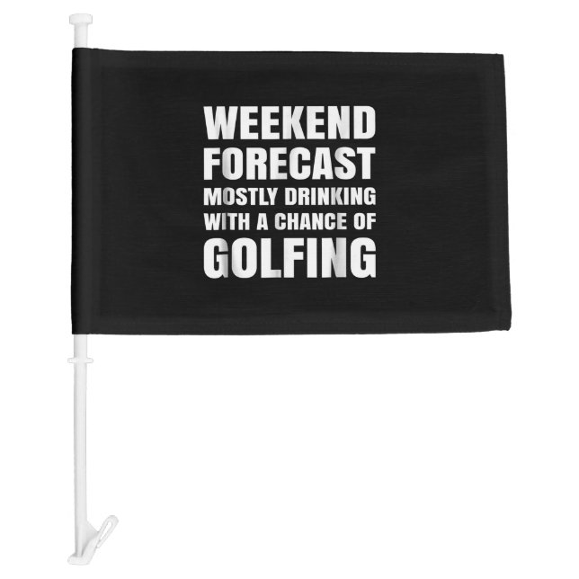 Beer Golf , Wine Golf , Golf Drinking Gift Car Flag (Front)