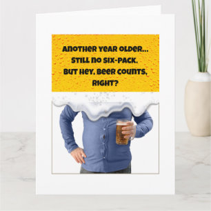 Beer Gut Funny Birthday Cards For Men