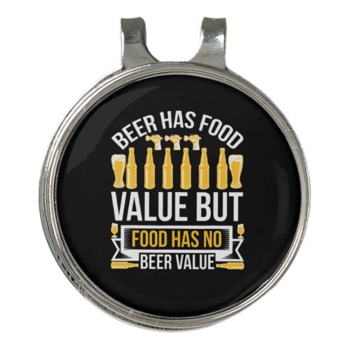 Beer Has Food Value Birthday Golf Hat Clip