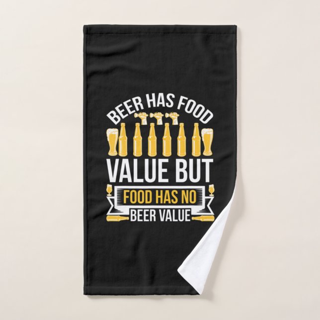 Beer Has Food Value Birthday Hand Towel (Hand Towel)
