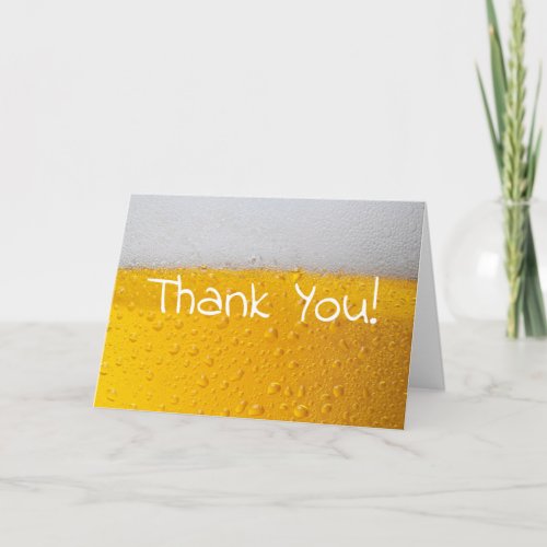 beer head bachelor party thank you card