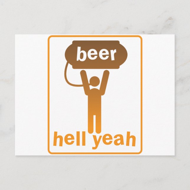beer hell yeah! postcard (Front)