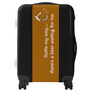 Beer humor luggage