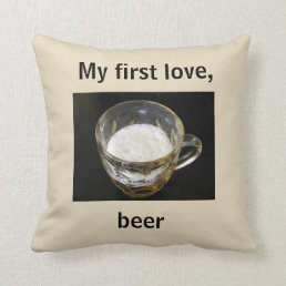 Beer Humour Throw Pillow