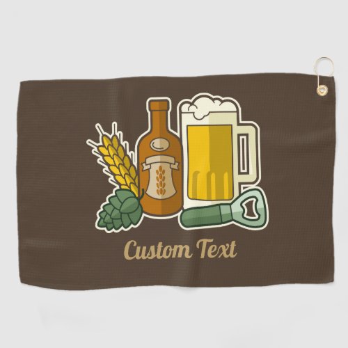 Beer Icons Golf Towel