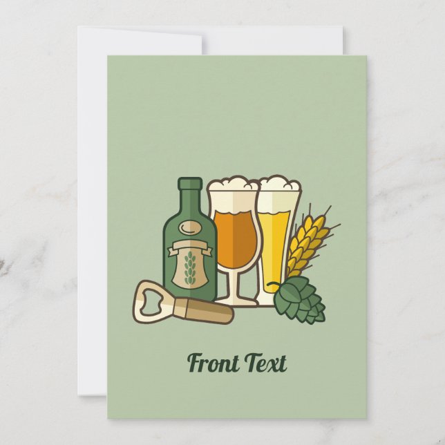 Beer Icons Invitation (Front)