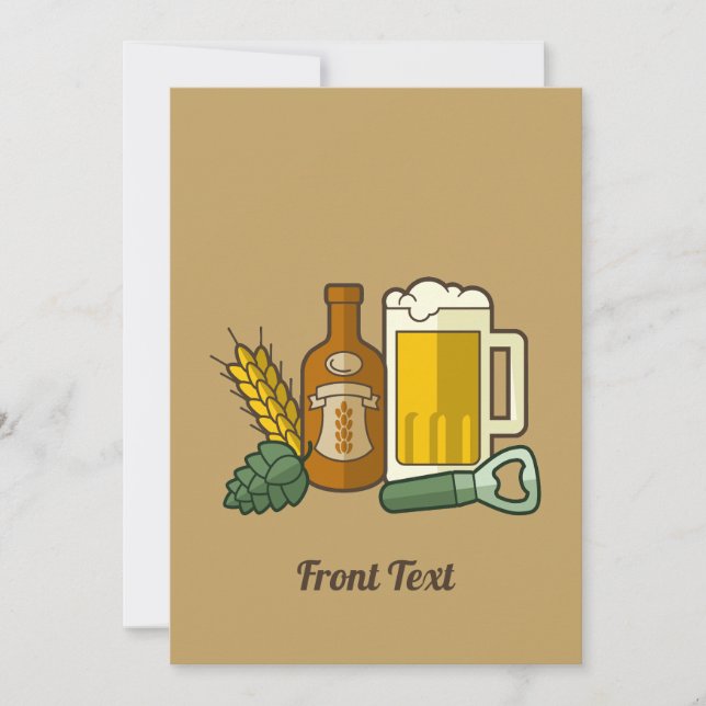 Beer Icons Invitation (Front)