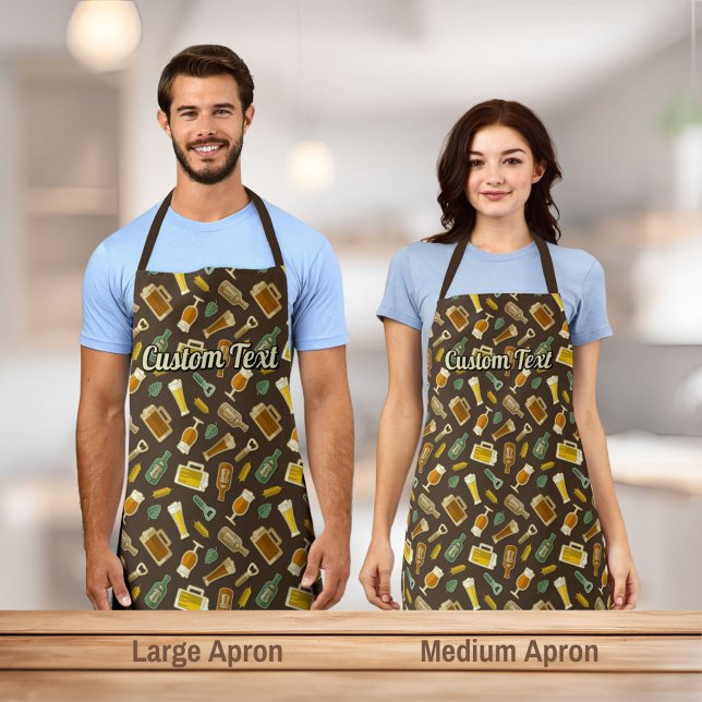 Beer Icons Pattern Apron (Creator Uploaded)